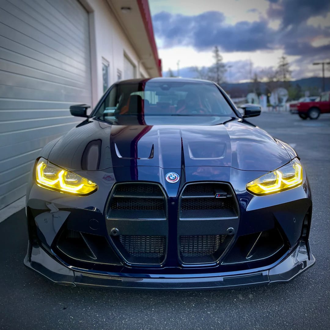 Grilltrim med nät V-Style Torrkolfiber – BMW M3/M4 (G8x)